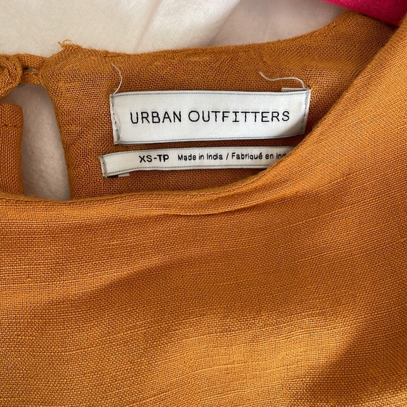 Urban Outfitters Mustard Yellow Ruffle Tie Waist Mini Dress - Picture 4 of 5